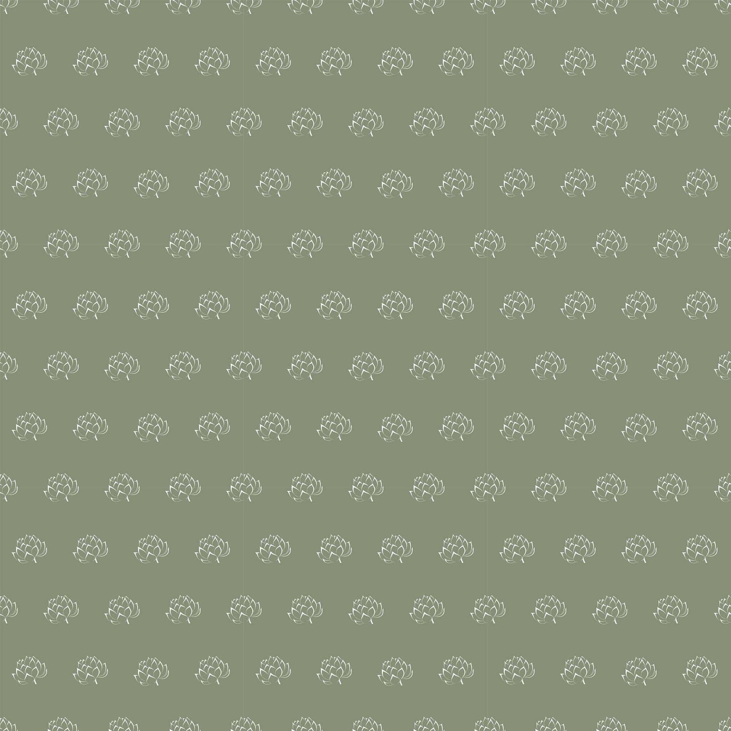 Artichoke Classic Botanical Green Linen