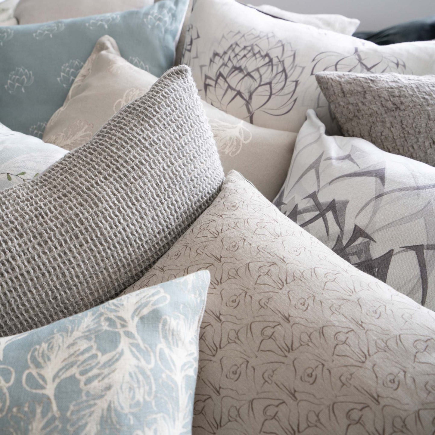 Artichoke Flourish Crop Heather Cushion