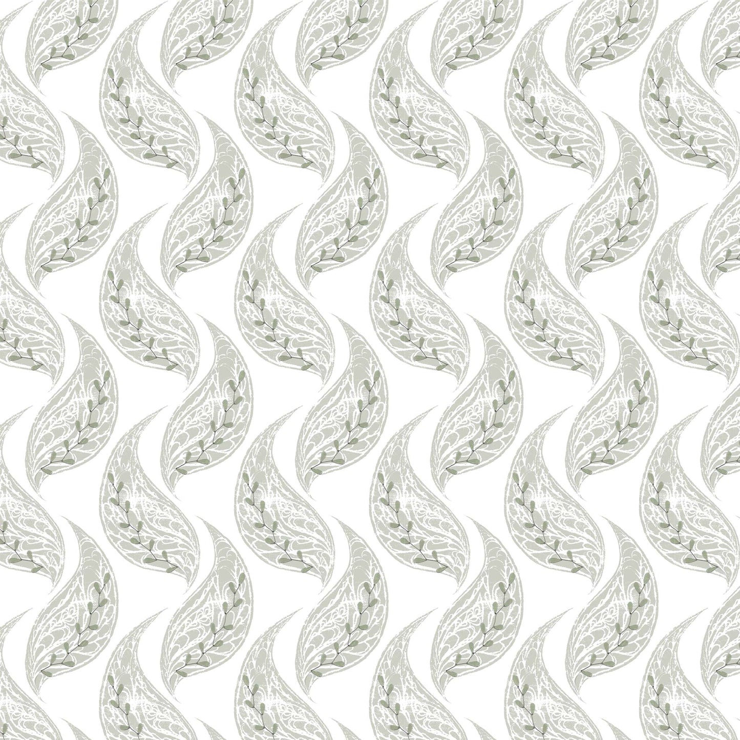 Emerging Leaf Ivory Linen Large