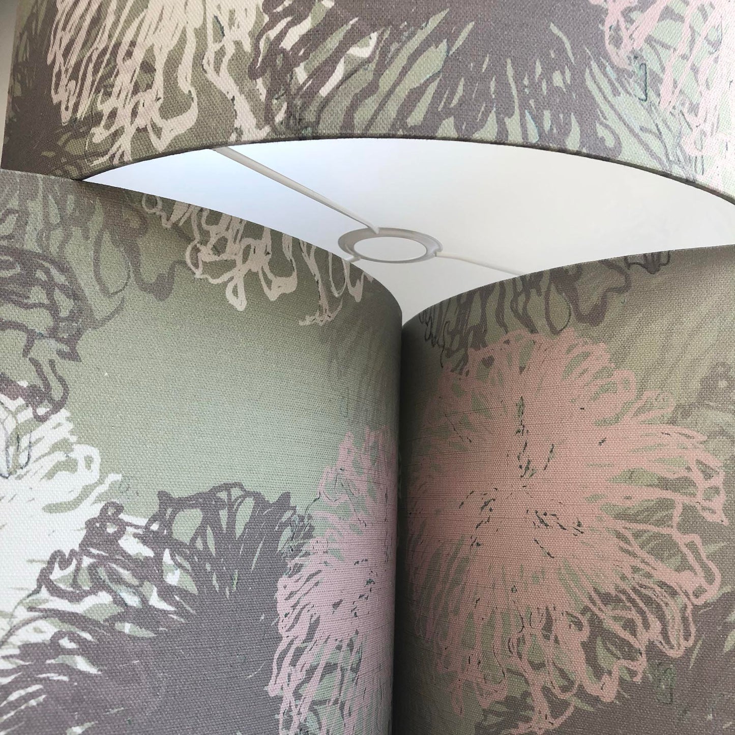 Sea Anenomes Seaweed/Blush Large Lampshade