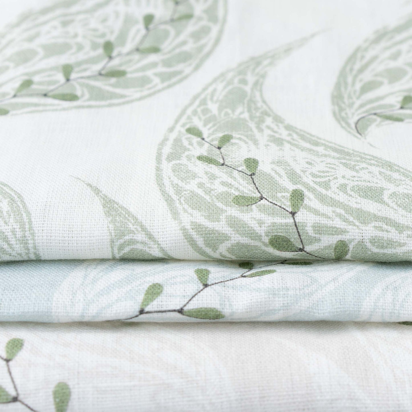 Emerging Leaf Blue Haze Linen