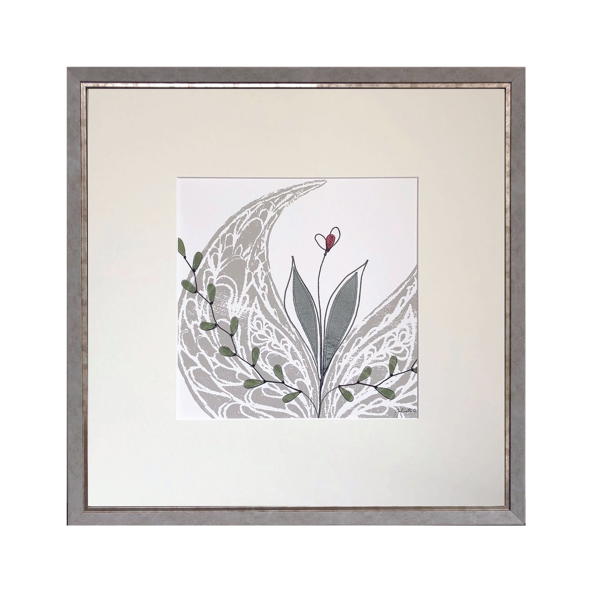 Emerging Bud print of mixed media artwork